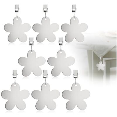 com-four ® 8X Tischdeckenbeschwerer, Tischtuchgewichte aus rostfreiem Tischtuchklammer schwere Tischdeckenklammern com-four ® 8X Tischdeckenbeschwerer, Tischtuchgewichte aus rostfreiem Tischtuchklammer schwere Tischdeckenklammern