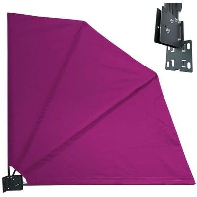 QUICK STAR Balkonfächer 140 x 140 cm Beere, Easy Mount Wandplatte, Balkon Sichtschutz Fächer Blickdicht, Windschutz Trennwand Wetterfest QUICK STAR Balkonfächer 140 x 140 cm Beere, Easy Mount Wandplatte, Balkon Sichtschutz Fächer Blickdicht, Windschutz Trennwand Wetterfest