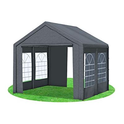 Stabilezelte Partyzelt 3x3 Classic Premium PVC 400 g/m² wasserdicht inkl. Seiten Festzelt Gartenzelt Grau Stabilezelte Partyzelt 3x3 Classic Premium PVC 400 g/m² wasserdicht inkl. Seiten Festzelt Gartenzelt Grau