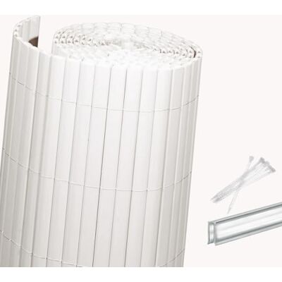 Videx PVC Sichtschutzmatte 90 x 300cm inkl. farbig passender Abdeckung + Befestigung 100% Blickdicht ohne Spalten stabil, wetterfest Sichtschutzmatte Balkonumspannung weiß Videx PVC Sichtschutzmatte 90 x 300cm inkl. farbig passender Abdeckung + Befestigung 100% Blickdicht ohne Spalten stabil, wetterfest Sichtschutzmatte Balkonumspannung weiß