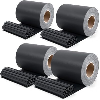 Sekey 4 Stück x PVC Sichtschutzstreifen für Doppelstabmatten 35m x 19cm 26 Befestigungsclips, Doppelstabmattenzaun Sichtschutz, Anti-UV Wetterfest Stabmattenzaun Windschutz für Garten, Anthrazit Sekey 4 Stück x PVC Sichtschutzstreifen für Doppelstabmatten 35m x 19cm 26 Befestigungsclips, Doppelstabmattenzaun Sichtschutz, Anti-UV Wetterfest Stabmattenzaun Windschutz für Garten, Anthrazit