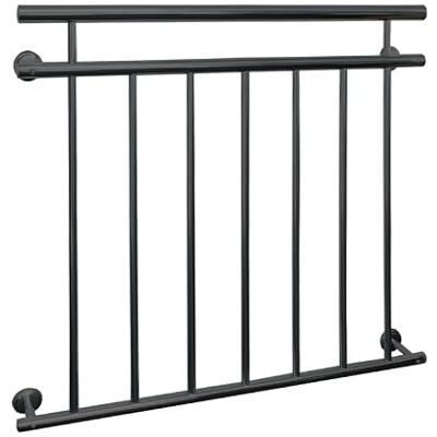 ECD Germany Französischer Balkon 90x100 cm mit 7 Füllstäben, Anthrazit matt & rau, Stahl pulverbeschichtet, Balkongeländer Stabgeländer Balkonbrüstung Balkongitter Fenstergeländer Außen Fenstergitter ECD Germany Französischer Balkon 90x100 cm mit 7 Füllstäben, Anthrazit matt & rau, Stahl pulverbeschichtet, Balkongeländer Stabgeländer Balkonbrüstung Balkongitter Fenstergeländer Außen Fenstergitter