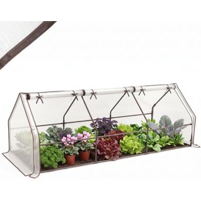 Sekey Gewächshaus 3 Bereiche – Foliengewächshaus 270×90×90 cm 140 g/m² PE-Folie, 10 cm Bodensaum & flexible Frontöffnung – für Gemüsebeet, Frühbeet, Garten und Terrasse Sekey Gewächshaus 3 Bereiche – Foliengewächshaus 270×90×90 cm 140 g/m² PE-Folie, 10 cm Bodensaum & flexible Frontöffnung – für Gemüsebeet, Frühbeet, Garten und Terrasse