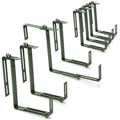 com-four ® 8X Blumenkastenhalter für Balkon-Brüstungen und Geländer flexible Befestigung aus Metall für Pflanzkästen 2-fach verstellbar kein Bohren notwendig com-four ® 8X Blumenkastenhalter für Balkon-Brüstungen und Geländer flexible Befestigung aus Metall für Pflanzkästen 2-fach verstellbar kein Bohren notwendig