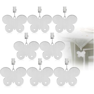 com-four ® 8X Tischdeckenbeschwerer, Tischtuchgewichte aus rostfreiem Tischtuchklammer schwere Tischdeckenklammern com-four ® 8X Tischdeckenbeschwerer, Tischtuchgewichte aus rostfreiem Tischtuchklammer schwere Tischdeckenklammern