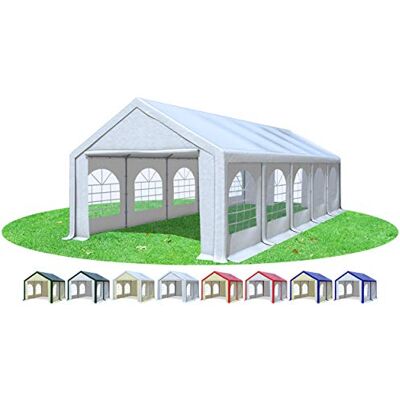 Stabilezelte Partyzelt 4x10m Modular Professional PVC 500 g/m² mit Fenster Weiss Stabilezelte Partyzelt 4x10m Modular Professional PVC 500 g/m² mit Fenster Weiss