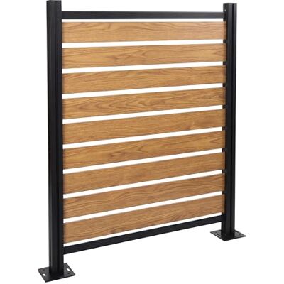 Mendler Alu Mülltonnen-Zaun HWC-K57, Basiselement Mülltonnenverkleidung, Holzoptik erweiterbar 130x110x6cm Hellbraun Mendler Alu Mülltonnen-Zaun HWC-K57, Basiselement Mülltonnenverkleidung, Holzoptik erweiterbar 130x110x6cm Hellbraun