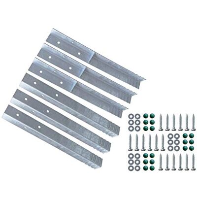 Gartenwelt Riegelsberger Winkelanker für Spielturm und Schaukel feuerverzinkt 500x45x45mm Erdanker Grundanker zum Einbetonieren 6 Stück (Set) Gartenwelt Riegelsberger Winkelanker für Spielturm und Schaukel feuerverzinkt 500x45x45mm Erdanker Grundanker zum Einbetonieren 6 Stück (Set)