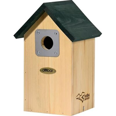 dobar ® Select. VOBU Nistkasten Spitzdach für Höhlenbrüter mit Spechtschutz Nisthilfe für Wildvögel aus Holz mit Ø 35 mm Einflugloch Grün dobar ® Select. VOBU Nistkasten Spitzdach für Höhlenbrüter mit Spechtschutz Nisthilfe für Wildvögel aus Holz mit Ø 35 mm Einflugloch Grün