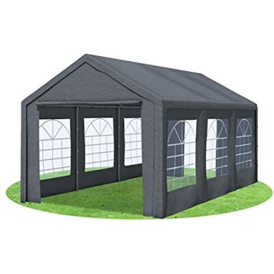 Stabilezelte Partyzelt 3x6 Classic Premium PVC 400 g/m² wasserdicht inkl. Seiten Festzelt Gartenzelt Grau Stabilezelte Partyzelt 3x6 Classic Premium PVC 400 g/m² wasserdicht inkl. Seiten Festzelt Gartenzelt Grau