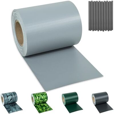 tectake ® Sichtschutzfolie, Sichtschutzstreifen mit Befestigungsclips, Windschutz, Sonnenschutz, Sichtschutzmatte für Balkon, Garten, Terrasse, für Stabmattenzaun und Zaunelemente 70 m, grau tectake ® Sichtschutzfolie, Sichtschutzstreifen mit Befestigungsclips, Windschutz, Sonnenschutz, Sichtschutzmatte für Balkon, Garten, Terrasse, für Stabmattenzaun und Zaunelemente 70 m, grau