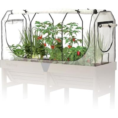 VegTrug Mittelgroßes Gewächshausgestell & Multiabdeckungs-Set, Weiß VegTrug Mittelgroßes Gewächshausgestell & Multiabdeckungs-Set, Weiß