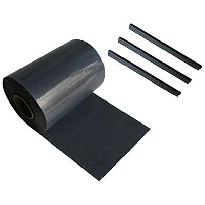 Ventanara ® Zaun Sichtschutzstreifen PVC für Stabmattenzaun Zaunfolie (19cm x 35m, Anthrazit) Ventanara ® Zaun Sichtschutzstreifen PVC für Stabmattenzaun Zaunfolie (19cm x 35m, Anthrazit)