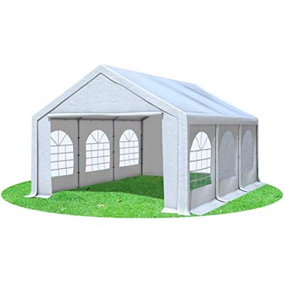 Stabilezelte Partyzelt 4x6m Modular Professional PVC 500 g/m² mit Fenster Weiss Stabilezelte Partyzelt 4x6m Modular Professional PVC 500 g/m² mit Fenster Weiss