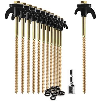 com-four ® 12x Zeltheringe, robuste Stahl-Heringe mit Gewinde Felsboden-Erdnägel für Camping und Outdoor Zelthaken für harten Boden und Holz com-four ® 12x Zeltheringe, robuste Stahl-Heringe mit Gewinde Felsboden-Erdnägel für Camping und Outdoor Zelthaken für harten Boden und Holz