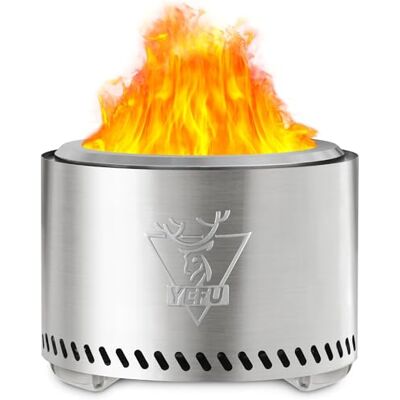Generic Rauchfreie Feuerstelle, Tragbare Kamine für Camping auf der Terrasse Feuerstelle Edelstahl 304 mit Abnehmbarer Aschepfanne, Ständer und Reisetasche,48CM x37CM, Sliver Generic Rauchfreie Feuerstelle, Tragbare Kamine für Camping auf der Terrasse Feuerstelle Edelstahl 304 mit Abnehmbarer Aschepfanne, Ständer und Reisetasche,48CM x37CM, Sliver