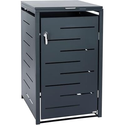 Zelsius Mülltonnenbox 1er Mülltonne (B) 68 x (T) 80 x (H) 117 cm Anthrazit RAL 7016 inkl. Erweiterungsmöglichkeit Müllhaus, Aufbewahrungsbox, Mülltonnenverkleidung, 1 Tonne Zelsius Mülltonnenbox 1er Mülltonne (B) 68 x (T) 80 x (H) 117 cm Anthrazit RAL 7016 inkl. Erweiterungsmöglichkeit Müllhaus, Aufbewahrungsbox, Mülltonnenverkleidung, 1 Tonne