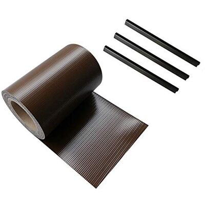 Ventanara ® Zaun Sichtschutzstreifen PVC für Stabmattenzaun Zaunfolie (19cm x 35m, Braun) Ventanara ® Zaun Sichtschutzstreifen PVC für Stabmattenzaun Zaunfolie (19cm x 35m, Braun)