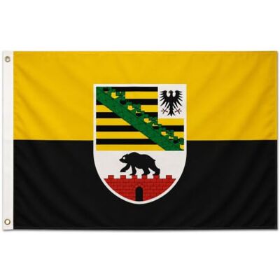 trends4cents Flagge Bundesland Sachsen-Anhalt 250 x 150 cm – Premium Hissflagge mit 3 Metallösen – Wetterfest, UV-beständig & doppelt vernäht – 100% Polyester – Fahne für Fahnenmast, Garten & Events trends4cents Flagge Bundesland Sachsen-Anhalt 250 x 150 cm – Premium Hissflagge mit 3 Metallösen – Wetterfest, UV-beständig & doppelt vernäht – 100% Polyester – Fahne für Fahnenmast, Garten & Events