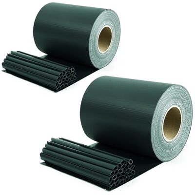 Sekey 2 Stück x PVC Sichtschutzstreifen für Doppelstabmatten 35m x 19cm 26 Befestigungsclips, Doppelstabmattenzaun Sichtschutz, Anti-UV Wetterfest Stabmattenzaun Windschutz für Garten, Grün Sekey 2 Stück x PVC Sichtschutzstreifen für Doppelstabmatten 35m x 19cm 26 Befestigungsclips, Doppelstabmattenzaun Sichtschutz, Anti-UV Wetterfest Stabmattenzaun Windschutz für Garten, Grün