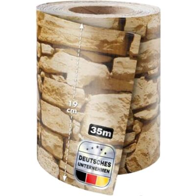 casa pura Sichtschutzstreifen PVC Sichtschutzfolie Gartenzaun oder Balkon inkl. 20 Befestigungsclips für Einzel- und Doppelstabmatten geeignet 19 cm x 35 m einfarbig oder mit Motiv Stein-Optikgrob casa pura Sichtschutzstreifen PVC Sichtschutzfolie Gartenzaun oder Balkon inkl. 20 Befestigungsclips für Einzel- und Doppelstabmatten geeignet 19 cm x 35 m einfarbig oder mit Motiv Stein-Optikgrob