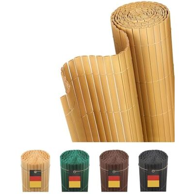 paramondo PVC Sichtschutzmatte Dreifache Verstärkung Innen 60x300cm Bambus Privatsphäre Balkon Sichtschutz Zaun für Garten Terrasse, Sichtschutzzaun Windschutz Wetterfest mit Strukturierte Oberfläche paramondo PVC Sichtschutzmatte Dreifache Verstärkung Innen 60x300cm Bambus Privatsphäre Balkon Sichtschutz Zaun für Garten Terrasse, Sichtschutzzaun Windschutz Wetterfest mit Strukturierte Oberfläche