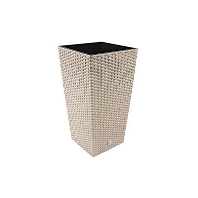 Prosperplast Blumenkübel ca. 7 L in Rattan Optik inkl. Einsatz beige / mocca Kunststoff Rattan Eckig h-325 mm Prosperplast Blumenkübel ca. 7 L in Rattan Optik inkl. Einsatz beige / mocca Kunststoff Rattan Eckig h-325 mm