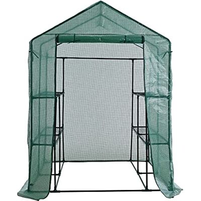 ESTEXO Foliengewächshaus Gewächshaus 143x143x195 cm Tomatengewächshaus Treibhaus Frühbeet ESTEXO Foliengewächshaus Gewächshaus 143x143x195 cm Tomatengewächshaus Treibhaus Frühbeet