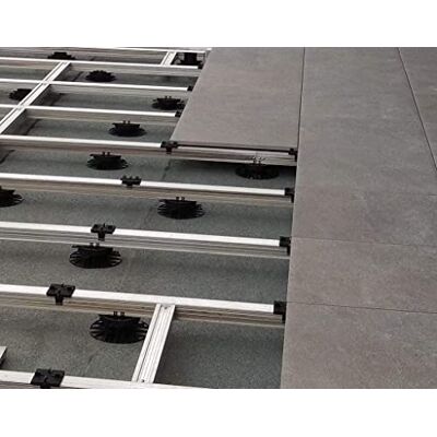 Gartenwelt Riegelsberger Alu Montagesystem 13,5 m² Plattengröße 60x60 cm Terrassenfläche 3×4,5 m Komplett-Set für Keramik-, Stein- & Betonplatten Aufbauhöhe 89–119 mm Gartenwelt Riegelsberger Alu Montagesystem 13,5 m² Plattengröße 60x60 cm Terrassenfläche 3×4,5 m Komplett-Set für Keramik-, Stein- & Betonplatten Aufbauhöhe 89–119 mm