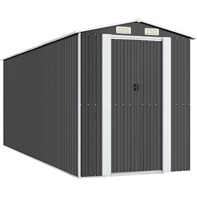 vidaXL Gartenschuppen Verzinkter Stahl 192x523x223 cm vidaXL Gartenschuppen Verzinkter Stahl 192x523x223 cm