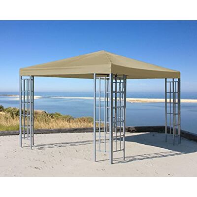 QUICK STAR Rank Pavillon 3x3m Metall Beige QUICK STAR Rank Pavillon 3x3m Metall Beige
