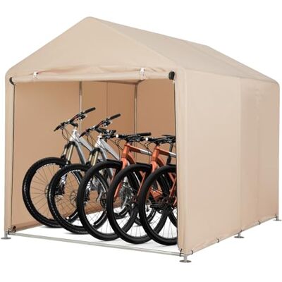 GarveeHome Fahrradabstellzelt Geräteschuppen, Strapazierfähige Fahrradgarage Für 3–4 Fahrräder, Wasserdicht Und UV-Beständig, 420D-Carport Zelt Für Fahrräder, Motorräder Und Werkzeuge GarveeHome Fahrradabstellzelt Geräteschuppen, Strapazierfähige Fahrradgarage Für 3–4 Fahrräder, Wasserdicht Und UV-Beständig, 420D-Carport Zelt Für Fahrräder, Motorräder Und Werkzeuge