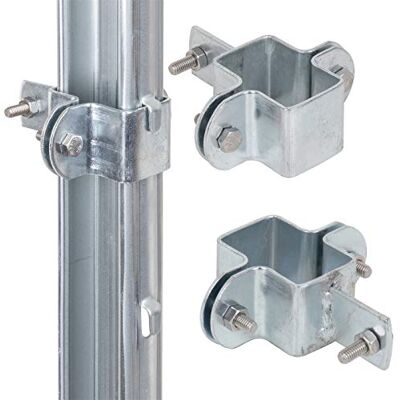 Voss Schelle für Z-Profil, Verstrebung von Wildzaun, verzinkter Stahl, inklusive Schrauben, Knotengeflecht Voss Schelle für Z-Profil, Verstrebung von Wildzaun, verzinkter Stahl, inklusive Schrauben, Knotengeflecht
