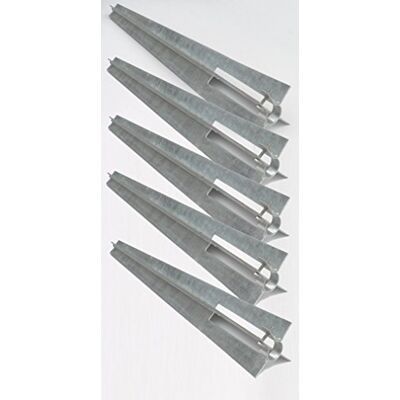 EXCOLO 5 STK. Bodenhülse Einschlaghülse Ø 34 mm Pfostenträger 50 cm mit Klemmschelle für Zaunanlage wie Maschendrahtzaun, Schweißgitterzaun oder Metallzaun als Zaunpfosten EXCOLO 5 STK. Bodenhülse Einschlaghülse Ø 34 mm Pfostenträger 50 cm mit Klemmschelle für Zaunanlage wie Maschendrahtzaun, Schweißgitterzaun oder Metallzaun als Zaunpfosten