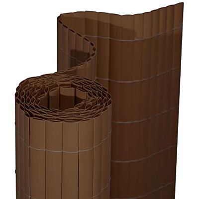 jarolift PVC Sichtschutzmatte Premium Sichtschutz Garten Balkon Terrasse Sichtschutzzaun Balkonverkleidung Zaunblende, 140 x 300 cm Braun jarolift PVC Sichtschutzmatte Premium Sichtschutz Garten Balkon Terrasse Sichtschutzzaun Balkonverkleidung Zaunblende, 140 x 300 cm Braun