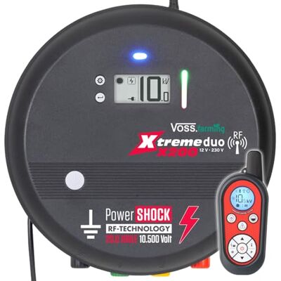 Voss Weidezaungerät Xtreme Duo X200 RF, 12V/230V, 20J, für Profis, sehr stark, mit Fernbedienung Voss Weidezaungerät Xtreme Duo X200 RF, 12V/230V, 20J, für Profis, sehr stark, mit Fernbedienung