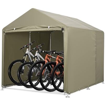 GarveeHome Fahrradabstellzelt Geräteschuppen, Strapazierfähige Fahrradgarage Für 3–4 Fahrräder, Wasserdicht Und UV-Beständig, 420D-Carport Zelt Für Fahrräder, Motorräder Und Werkzeuge GarveeHome Fahrradabstellzelt Geräteschuppen, Strapazierfähige Fahrradgarage Für 3–4 Fahrräder, Wasserdicht Und UV-Beständig, 420D-Carport Zelt Für Fahrräder, Motorräder Und Werkzeuge
