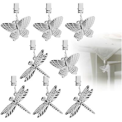 com-four ® 8X Tischdeckenbeschwerer, Tischtuchgewichte in Form von Libellen Tischtuchklammer jeweils ca. 35g Tischdeckenklammern com-four ® 8X Tischdeckenbeschwerer, Tischtuchgewichte in Form von Libellen Tischtuchklammer jeweils ca. 35g Tischdeckenklammern