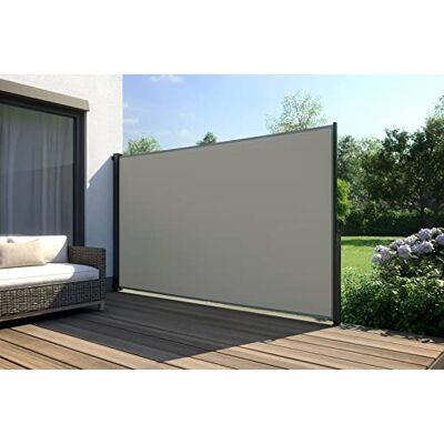 empasa Seitenmarkise Start 3.0 Sichtschutz Sonnenschutz Windschutz Markise ausziehbar in verschiedenen Größen und Farben, Farbe:grau, Größe:180 x 300 cm empasa Seitenmarkise Start 3.0 Sichtschutz Sonnenschutz Windschutz Markise ausziehbar in verschiedenen Größen und Farben, Farbe:grau, Größe:180 x 300 cm