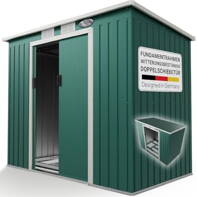 Juskys - M 4 M³ - Grün - Metal Shed Juskys - M 4 M³ - Grün - Metal Shed