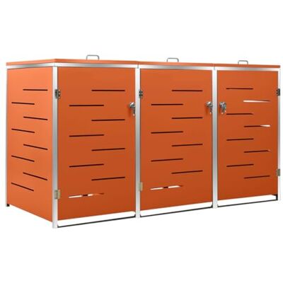 vidaXL Mülltonnenbox für 3 Tonnen Rostfrei Abschließbar Müllbox Mülltonne Mülltonnenverkleidung Müllcontainer Gartenbox 207x77,5x115cm Edelstahl vidaXL Mülltonnenbox für 3 Tonnen Rostfrei Abschließbar Müllbox Mülltonne Mülltonnenverkleidung Müllcontainer Gartenbox 207x77,5x115cm Edelstahl