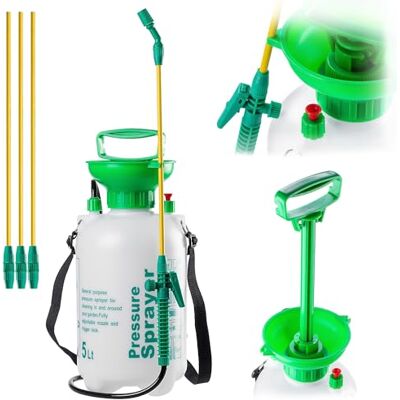KADAX Drucksprüher 5 Liter, Drucksprühgerät mit 160 cm Lanze, Gartenspritze, Pflanzensprüher für Garten & Gewächshaus, Pumpsprühflasche, Pumpsprüher, Sprühflasche KADAX Drucksprüher 5 Liter, Drucksprühgerät mit 160 cm Lanze, Gartenspritze, Pflanzensprüher für Garten & Gewächshaus, Pumpsprühflasche, Pumpsprüher, Sprühflasche