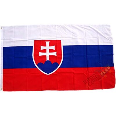 trends4cents Top Qualität Flagge Slowakei Slovakia Fahne, 250 x 150 cm, EXTREM REIßFEST, Keine BILLIG-CHINAWARE, Stoffgewicht ca. 100 g/m², sehr robust, extra starke Messing-Ösen trends4cents Top Qualität Flagge Slowakei Slovakia Fahne, 250 x 150 cm, EXTREM REIßFEST, Keine BILLIG-CHINAWARE, Stoffgewicht ca. 100 g/m², sehr robust, extra starke Messing-Ösen