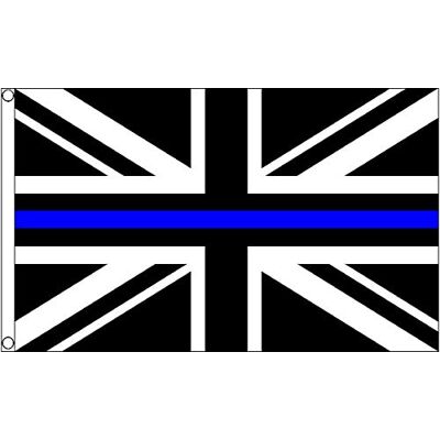 AZ FLAG Flagge Vereinigtes Königreich Thin Blue Line 150x90 cm Britische Fahne 100% Polyester mit Messing-Ösen 110g AZ FLAG Flagge Vereinigtes Königreich Thin Blue Line 150x90 cm Britische Fahne 100% Polyester mit Messing-Ösen 110g