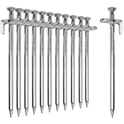 com-four ® 12x Zelt-Heringe aus Stahl, Lange und robuste Erdnägel ideal für normalen und harten Boden 20cm com-four ® 12x Zelt-Heringe aus Stahl, Lange und robuste Erdnägel ideal für normalen und harten Boden 20cm