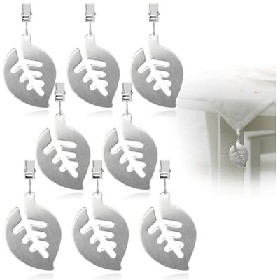 com-four ® 8X Tischdeckenbeschwerer, Tischtuchgewichte aus rostfreiem Tischtuchklammer schwere Tischdeckenklammern com-four ® 8X Tischdeckenbeschwerer, Tischtuchgewichte aus rostfreiem Tischtuchklammer schwere Tischdeckenklammern
