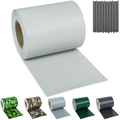tectake ® Sichtschutzfolie, Sichtschutzstreifen mit Befestigungsclips, Windschutz, Sonnenschutz, Sichtschutzmatte für Balkon, Garten, Terrasse, für Stabmattenzaun und Zaunelemente 35 m, hellgrau tectake ® Sichtschutzfolie, Sichtschutzstreifen mit Befestigungsclips, Windschutz, Sonnenschutz, Sichtschutzmatte für Balkon, Garten, Terrasse, für Stabmattenzaun und Zaunelemente 35 m, hellgrau
