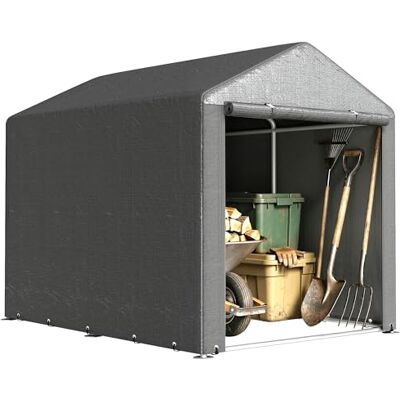 Outsunny Garagenzelt für 2 Fahrräder mit Tür 10x179x1cm Dunkelgrau Wasserdicht, Zeltgarage, Anti-Staub-Fahrradabdeckung, Gerätezelt, Foliengerätehaus, Fahradgarage Outsunny Garagenzelt für 2 Fahrräder mit Tür 10x179x1cm Dunkelgrau Wasserdicht, Zeltgarage, Anti-Staub-Fahrradabdeckung, Gerätezelt, Foliengerätehaus, Fahradgarage