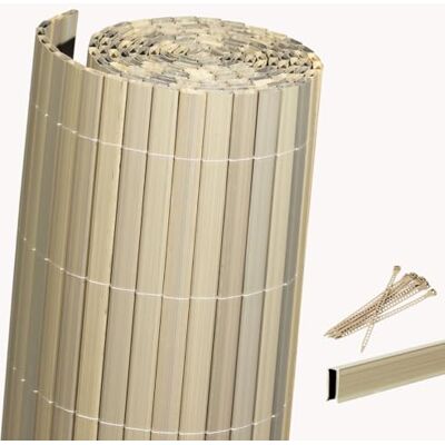 Videx Sichtschutzmatte PVC 90 x 300cm 100% Blickdicht ohne Spalten Made in Germany Set stabil, wetterfest Sichtschutzmatte Rügen Balkon lärchegrau Videx Sichtschutzmatte PVC 90 x 300cm 100% Blickdicht ohne Spalten Made in Germany Set stabil, wetterfest Sichtschutzmatte Rügen Balkon lärchegrau
