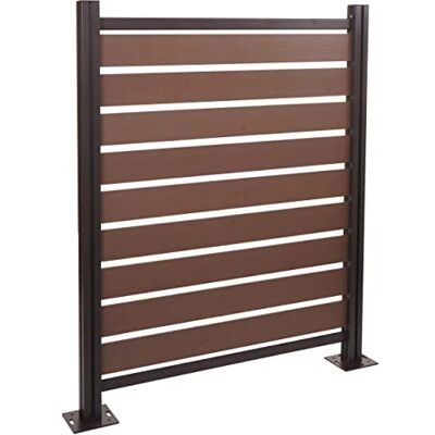 Mendler Alu Mülltonnen-Zaun HWC-K57 erweiterbar 130x110x6cm braun Basiselement, Mülltonnenverkleidung, Holzoptik Mendler Alu Mülltonnen-Zaun HWC-K57 erweiterbar 130x110x6cm braun Basiselement, Mülltonnenverkleidung, Holzoptik